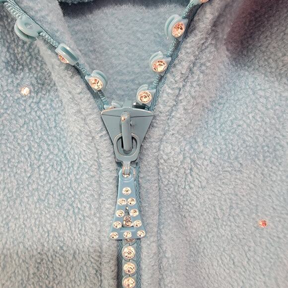The Quacker Factory Womens Sparkle & Shine Zip Front Fleece Jacket A32787 Medium - Picture 3 of 10